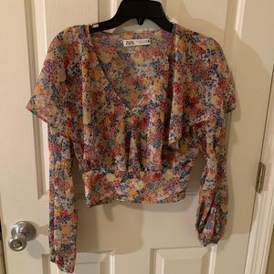 ZARA floral top